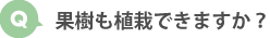 果樹も植栽できますか？